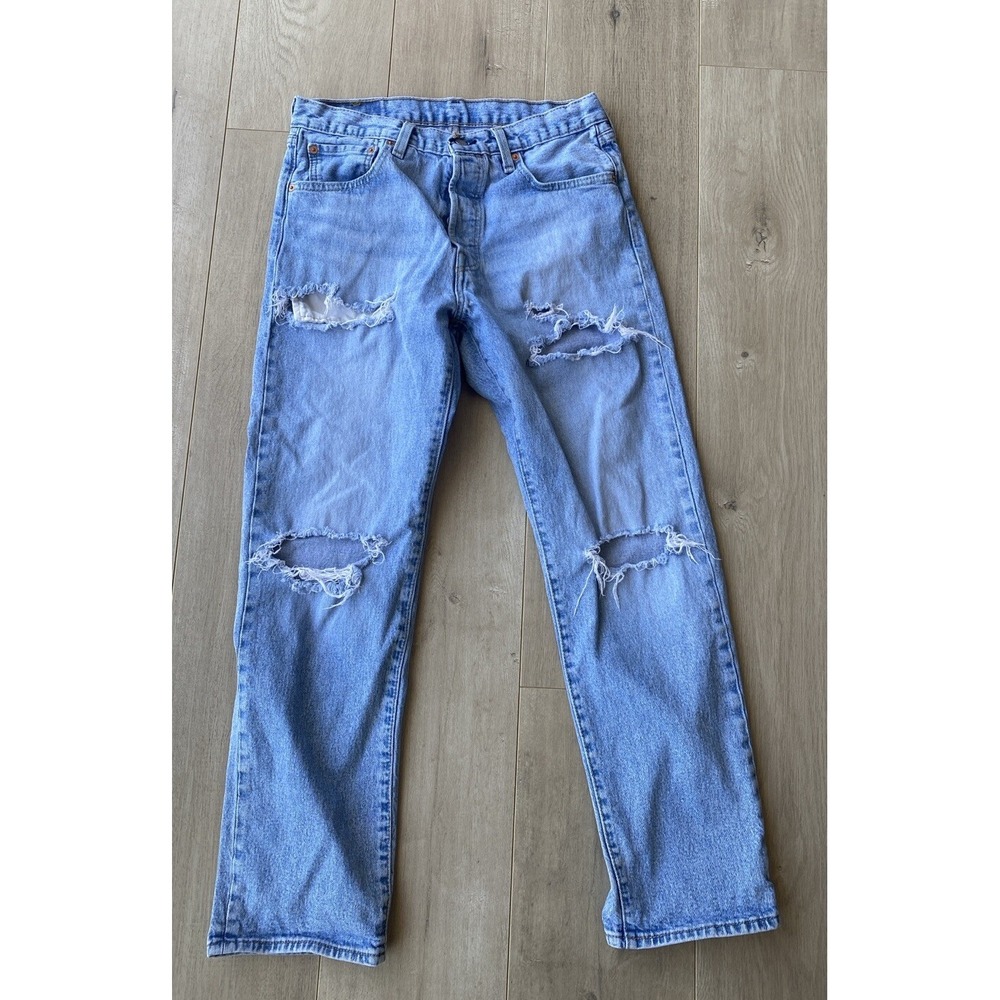 Levi's 501 93 Straight Jeans Men's‎ 32 x 30 Distressed Faded